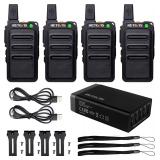 NEW $72 RT19 Walkie Talkies Rechargeable, 4 Pack