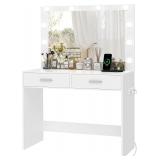 NEW $180 FIONESO Vanity Desk with Large Mirror