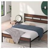 MISSING $230 (F) Bamboo and Metal Platform Bed