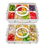 NEW Mfacoy Snackle Box Container, 2 Pack