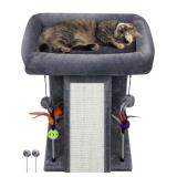 NEW $35 TWDEPART Cat Tree With Cat Condo Scratch