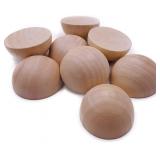 Unfinished Split Wood Balls 14 Pcs