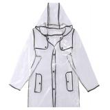 NEW (14-16Y) Kids Hooded EVA Transparent Raincoat