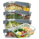 NEW $43 5pack 33oz Glass Container Food Storage