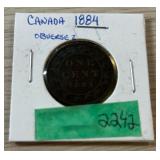 140 year old Canada Penny, 1884