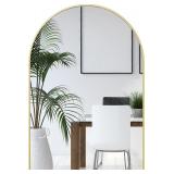 NEW $90 (36"x24") Arched Gold Bathroom Wall Mirror