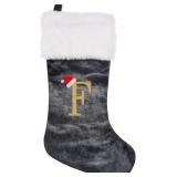 NEW $34 20" Monogramed Christmas Stocking