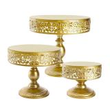 NEW $48 Jucoan 3 Pack Gold Metal Cake Stands