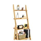 NEW $105 Costway 4-Tier Bamboo Ladder Shelf