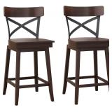 NEW $190 COSTWAY Swivel Bar Stool Set of 2