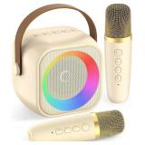 NEW $44 BT Karaoke Machine w/2 Wireless Mics