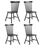 NEW $300 (4pk) Solid Wood Dining Chairs