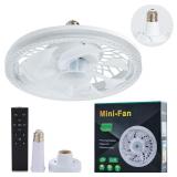 NEW $37 Mini Socket Ceiling Fan w/Lights & Remote