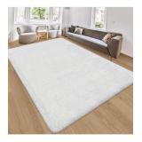 NEW $110 White Fluffy Area Rugs