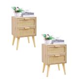 NEW $150 Rattan Nightstand Set of 2