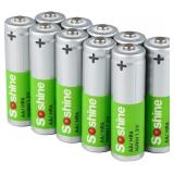 NEW 10PK Rechargeable AA Solar Batteries