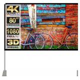 NEW $80 (80") Portable Outdoor Projector Screen