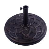 21.5 in. Round Resin Patio Umbrella Base with Beau