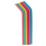 S&T INC. Reusable Silicone Straws  6 Pack  Various