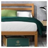 $140 Zinus Leah Bamboo Platform Bed Frame with Hea