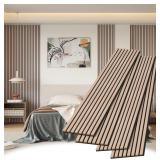 $280 Wood Slat Wall Panels  4 Pack 8 x 1 ft Decora