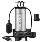 Aquastrong 1HP Sewage Sump Pump  Stainless Steel