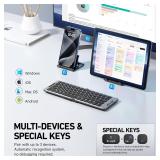 Foldable Bluetooth Keyboard with Stand Holder  Por