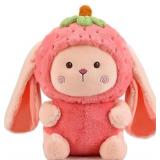 Plush Toy Strawberry Bunny Pink Stuffed Bunny East