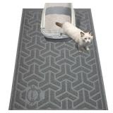 UPSKY Cat Litter Mat Large 35" x 23" Non-Slip Cat