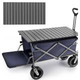 Rengue Folding Beach Cart Wagon with Bench  Multi-