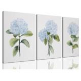 CYULWNNO Floral Wall Art Prints on Canvas  Set of