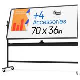 $220 Rolling Dry Erase Board 70 x 36 - Large Porta