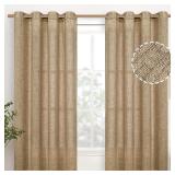 YoungsTex Linen Curtains 63 Inch Length Farmhouse