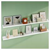 $130 Floating Picture Ledge Shelves 72 Inch Solid