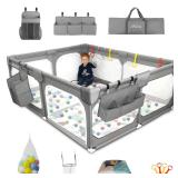 $140 Baby Playpen Set(Grey 75"*59")  playpin for B