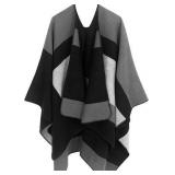 MissShorthair Printed Shawl Wrap Fashionable Open