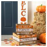 Glitzhome Fall Harvest Wooden Crates  Rustic Nesti