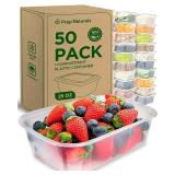 Prep Naturals Containers- 45 Pack of 25 Oz 100% Re