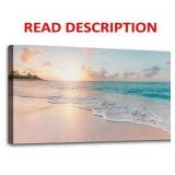 OKEXCKK Beach Canvas Wall Art - Sunset Picture Pai