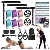 Pilates Bar Kit with Resistance Bands  Multifuncti