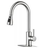 FORIOUS Kitchen Faucet with Pull Down Sprayer Brus