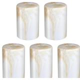 5 Pack 3.94 Inch Replacement Black White Alabaster