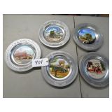 5 pc Mack Truck commermorative collector plate set