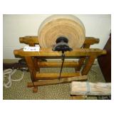 Large grinding wheel, pedal operated