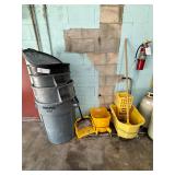 Maintenance Lot - Mop Bucket & Garbage Cans