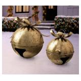 Oversized Jingle Bell Decor Gold