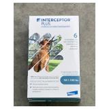 Interceptor plus dog dewormer  50-100 lbs