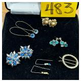 Blue Vintage Earring Lot