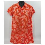 Vintage Orange Hawaiian House Dress