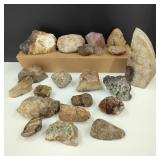 Misc. Rocks Agates Geode Book End